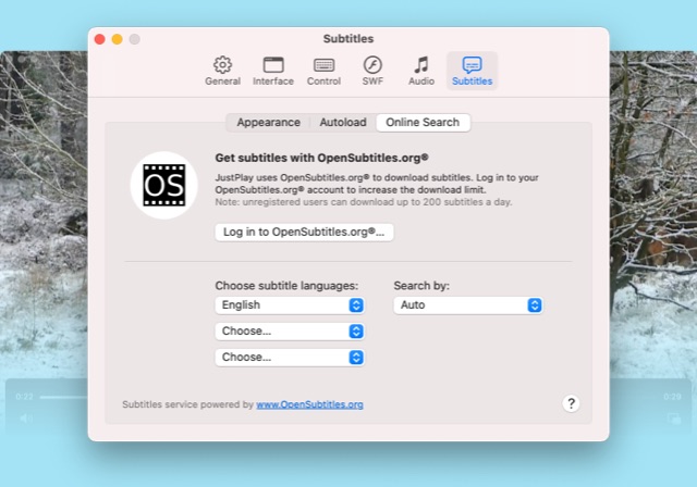 Media player for Mac with advanced subtitles support Media player for Mac with advanced subtitles support