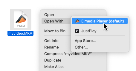 Open media files with Elmedia. How to open video on Mac.