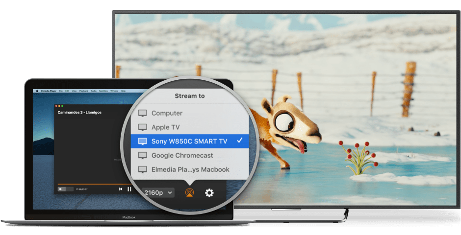 Streaming media with Elmedia Player Stream from Mac to TV