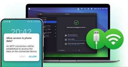 Wired and wireless connection Wired and wireless connection